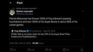 Patrick Mahomes' trainer threw shade at Troy Aikman